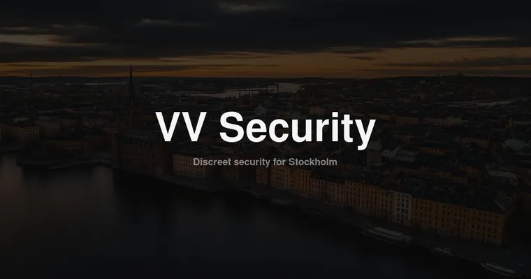 VV Security hemsida – säkerhetstjänster